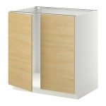 МЕТОД Напольн шкаф д раковины+2 двери - Тингсрид под березу, белый МЕТОД Напольн шкаф д раковины+2 двери - Тингсрид под березу, белый