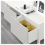 БЕСТО Комбинация для хранения с ящиками - белый/Лаппвикен светло-серый, направляющие ящика,нажимные