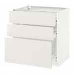 METOD/FÖRVARA напольный шкаф с 3 ящиками цвет алюминия