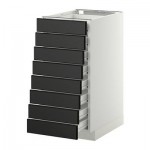 МЕТОД / ФОРВАРА Наполн шкаф 8 фронт/8 низк ящиков - 40x60 см, Лаксарби черно-коричневый, белый МЕТОД / ФОРВАРА Наполн шкаф 8 фронт/8 низк ящиков - 40x60 см, Лаксарби черно-коричневый, белый