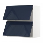 МЕТОД Навесной шкаф/2 дверцы, горизонтал - белый, Ерста глянцевый черно-синий, 80x80 см МЕТОД Навесной шкаф/2 дверцы, горизонтал - белый, Ерста глянцевый черно-синий, 80x80 см