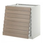 МЕТОД / ФОРВАРА Наполн шкаф 8 фронт/8 низк ящиков - 80x60 см, Брокхульт под грецкий орех светло-серый, белый МЕТОД / ФОРВАРА Наполн шкаф 8 фронт/8 низк ящиков - 80x60 см, Брокхульт под грецкий орех светло-серый, белый