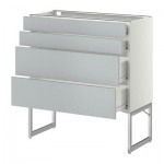 МЕТОД / ФОРВАРА Нплн шк 4 фронт/2 низк/2средн ящ - 80x37x60 см, Веддинге серый, белый МЕТОД / ФОРВАРА Нплн шк 4 фронт/2 низк/2средн ящ - 80x37x60 см, Веддинге серый, белый