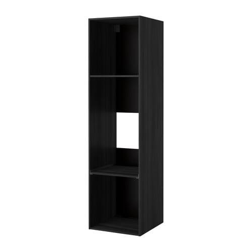 МЕТОД Каркас высокого шкафа д/духов/холод - под дерево черный, 60x60x220 см МЕТОД Каркас высокого шкафа д/духов/холод - под дерево черный, 60x60x220 см