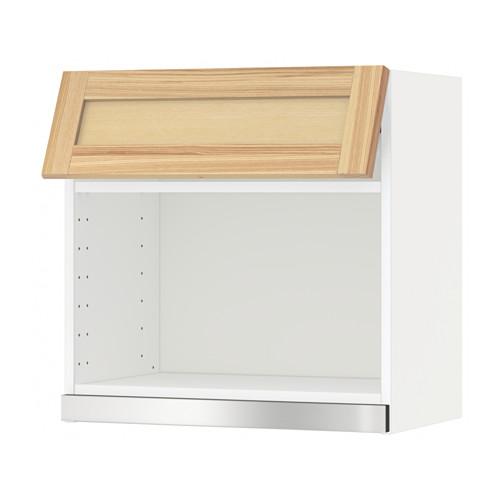 МЕТОД Навесной шкаф для СВЧ-печи - белый, Торхэмн естественный ясень, 60x60 см