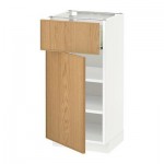 МЕТОД / ФОРВАРА Напольный шкаф с ящиком/дверью - 40x37 см, Экестад дуб, белый МЕТОД / ФОРВАРА Напольный шкаф с ящиком/дверью - 40x37 см, Экестад дуб, белый