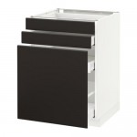 МЕТОД / МАКСИМЕРА Нплн шк с вдв мдл/2 фрнт - белый, Кунгсбакка антрацит, 60x60 см МЕТОД / МАКСИМЕРА Нплн шк с вдв мдл/2 фрнт - белый, Кунгсбакка антрацит, 60x60 см