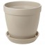 ЮРТРОН Горшок цветочный с поддоном - 15 см