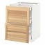 МЕТОД / МАКСИМЕРА Напольный шкаф/2фасада/3ящика - белый, Торхэмн естественный ясень, 60x60 см