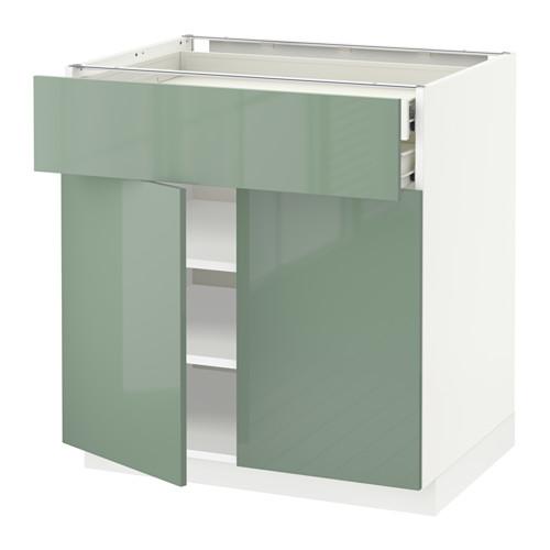 МЕТОД / ФОРВАРА Напольный шкаф/2дверцы/2ящика - белый, Калларп глянцевый светло-зеленый МЕТОД / ФОРВАРА Напольный шкаф/2дверцы/2ящика - белый, Калларп глянцевый светло-зеленый