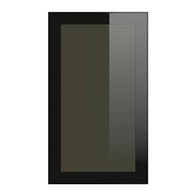 РУБРИК Стеклянная дверь - дымчатое стекло/черный, 40x92 см