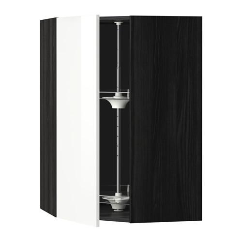 METOD угл нвсн шкф с вращающ секц черный/Рингульт белый 68x100 см METOD угл нвсн шкф с вращающ секц черный/Рингульт белый 68x100 см