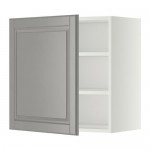 МЕТОД Шкаф навесной с полкой - белый, Будбин серый, 60x60 см МЕТОД Шкаф навесной с полкой - белый, Будбин серый, 60x60 см