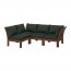 ÄPPLARÖ модульный угл 3-мест диван, садовый коричневая морилка/Холло черный