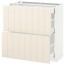 МЕТОД / МАКСИМЕРА Напольный шкаф/2фасада/3ящика - белый, Хитарп белый с оттенком, 80x37 см