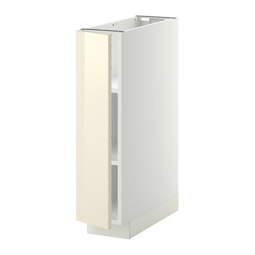 МЕТОД Напольный шкаф с полками - 20x60 см, Рингульт глянцевый кремовый, белый МЕТОД Напольный шкаф с полками - 20x60 см, Рингульт глянцевый кремовый, белый
