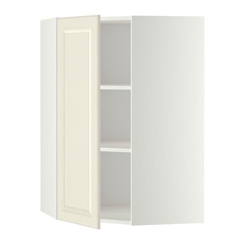 МЕТОД Угловой навесной шкаф с полками - белый, Будбин белый с оттенком, 68x100 см МЕТОД Угловой навесной шкаф с полками - белый, Будбин белый с оттенком, 68x100 см