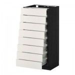 МЕТОД / ФОРВАРА Наполн шкаф 8 фронт/8 низк ящиков - под дерево черный, Веддинге белый, 40x37 см МЕТОД / ФОРВАРА Наполн шкаф 8 фронт/8 низк ящиков - под дерево черный, Веддинге белый, 40x37 см