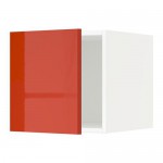 МЕТОД Верхний шкаф - белый, Ерста глянцевый оранжевый МЕТОД Верхний шкаф - белый, Ерста глянцевый оранжевый