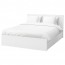 МАЛЬМ Каркас кровати+2 кроватных ящика - 180x200 см, Лонсет, белый