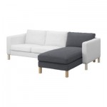 КАРЛСТАД Чехол для дополнит козетки - Корндаль классический серый