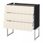 МЕТОД / МАКСИМЕРА Нплн шк 3 фрнт/3 средн ящика - под дерево черный, Хитарп белый с оттенком, 80x37x60 см МЕТОД / МАКСИМЕРА Нплн шк 3 фрнт/3 средн ящика - под дерево черный, Хитарп белый с оттенком, 80x37x60 см