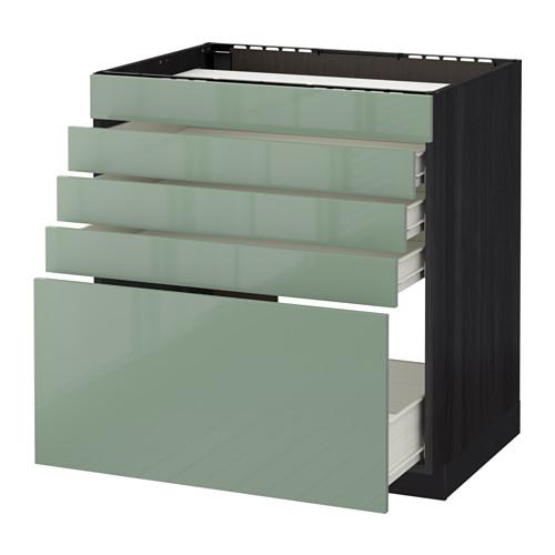 МЕТОД / ФОРВАРА Напольн шк д/вар панели/5фасад/4ящ - под дерево черный, Калларп глянцевый светло-зеленый, 80x60 см МЕТОД / ФОРВАРА Напольн шк д/вар панели/5фасад/4ящ - под дерево черный, Калларп глянцевый светло-зеленый, 80x60 см