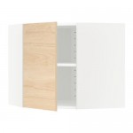 МЕТОД Угловой навесной шкаф с полками - белый, Аскерсунд под светлый ясень, 68x60 см