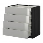 МЕТОД / МАКСИМЕРА Нплн шк 4фрнт/2нзк/3срд ящ - под дерево черный, Гревста нержавеющ сталь, 80x60 см МЕТОД / МАКСИМЕРА Нплн шк 4фрнт/2нзк/3срд ящ - под дерево черный, Гревста нержавеющ сталь, 80x60 см