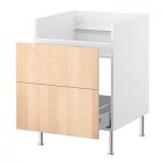 ФАКТУМ Напольн шкаф с 1 ящ д/мойки ДУМШЁ - Нексус березовый шпон, 60 см