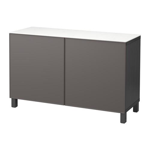 БЕСТО Комбинация для хранения с дверцами - черно-коричневый/Грундсвикен темно-серый БЕСТО Комбинация для хранения с дверцами - черно-коричневый/Грундсвикен темно-серый