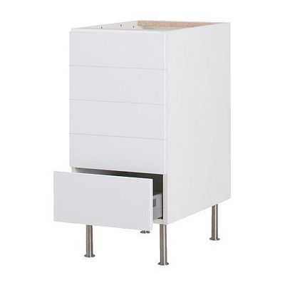 ФАКТУМ Напольный шкаф с 5 ящиками - Абстракт белый, 40 см