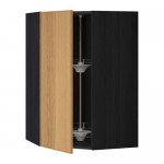 МЕТОД Угл нвсн шкф с вращающ секц - под дерево черный, Экестад дуб, 68x100 см МЕТОД Угл нвсн шкф с вращающ секц - под дерево черный, Экестад дуб, 68x100 см