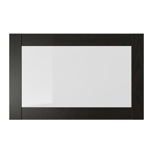 СИНДВИК Стеклянная дверь - черно-коричневый/прозрачное стекло