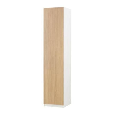 ПАКС Гардероб с 1 дверью - Пакс Нексус дубовый шпон, белый, 50x37x236 см