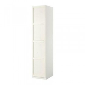ПАКС Гардероб с 1 дверью - Хемнэс белая морилка, белый, 50x38x236 см, плавно закрывающиеся петли