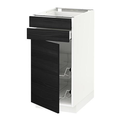 МЕТОД / МАКСИМЕРА Напольн шкаф/дверца/2ящ/првл крзн - белый, Тингсрид под дерево черный, 40x60 см МЕТОД / МАКСИМЕРА Напольн шкаф/дверца/2ящ/првл крзн - белый, Тингсрид под дерево черный, 40x60 см