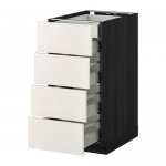 МЕТОД / МАКСИМЕРА Нплн шк 4фрнт/2нзк/3срд ящ - под дерево черный, Веддинге белый, 40x60 см МЕТОД / МАКСИМЕРА Нплн шк 4фрнт/2нзк/3срд ящ - под дерево черный, Веддинге белый, 40x60 см