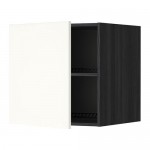 МЕТОД Верх шкаф на холодильн/морозильн - под дерево черный, Хэггеби белый, 60x60 см