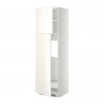МЕТОД Высокий шкаф д/холодильника/2дверцы - белый, Веддинге белый, 60x60x200 см