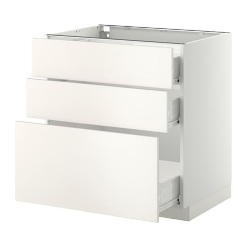 МЕТОД / ФОРВАРА Нплн шк 3 фрнт/3 средн ящика - белый, Веддинге белый, 80x60 см МЕТОД / ФОРВАРА Нплн шк 3 фрнт/3 средн ящика - белый, Веддинге белый, 80x60 см