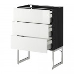 МЕТОД / МАКСИМЕРА Нплн шк 3 фрнт/3 средн ящика - под дерево черный, Рингульт глянцевый белый, 60x37x60 см МЕТОД / МАКСИМЕРА Нплн шк 3 фрнт/3 средн ящика - под дерево черный, Рингульт глянцевый белый, 60x37x60 см