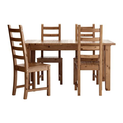 KAUSTBY/STORNÄS стол и 4 стула морилка,антик