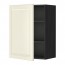 METOD шкаф навесной с полкой черный/Будбин белый с оттенком 60x80 см
