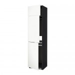 METOD выс шкаф для хол/мороз с 3 дверями черный/Воксторп белый METOD выс шкаф для хол/мороз с 3 дверями черный/Воксторп белый