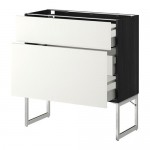 МЕТОД / МАКСИМЕРА Наполн шк 2 фрнт/3 средн ящ - под дерево черный, Хэггеби белый, 80x37x60 см МЕТОД / МАКСИМЕРА Наполн шк 2 фрнт/3 средн ящ - под дерево черный, Хэггеби белый, 80x37x60 см