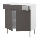 ФАКТУМ Напол шкаф/полки/ящик/2двери - Абстракт серый, 80x37 см ФАКТУМ Напол шкаф/полки/ящик/2двери - Абстракт серый, 80x37 см