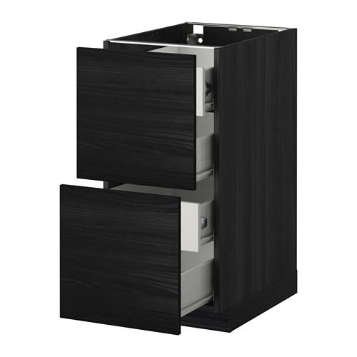 МЕТОД / ФОРВАРА Напольн шкаф 2 фронт пнл/4 средн ящ - под дерево черный, Тингсрид под дерево черный, 40x60 см МЕТОД / ФОРВАРА Напольн шкаф 2 фронт пнл/4 средн ящ - под дерево черный, Тингсрид под дерево черный, 40x60 см