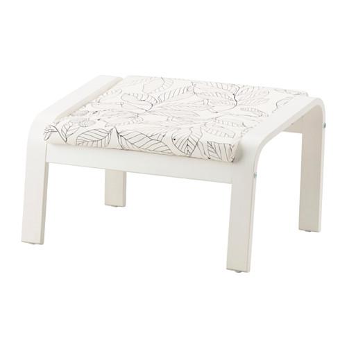 ПОЭНГ Табурет для ног - Висланда черный/белый, Висланда черный/белый