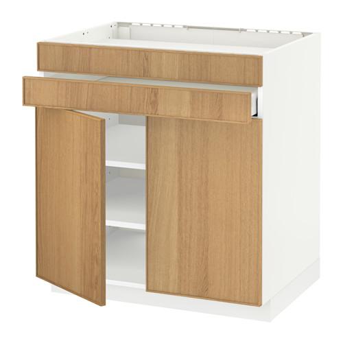 МЕТОД / МАКСИМЕРА Нап шк д/вар панели/2ящ/2фасада/1ящ - белый, Экестад дуб МЕТОД / МАКСИМЕРА Нап шк д/вар панели/2ящ/2фасада/1ящ - белый, Экестад дуб